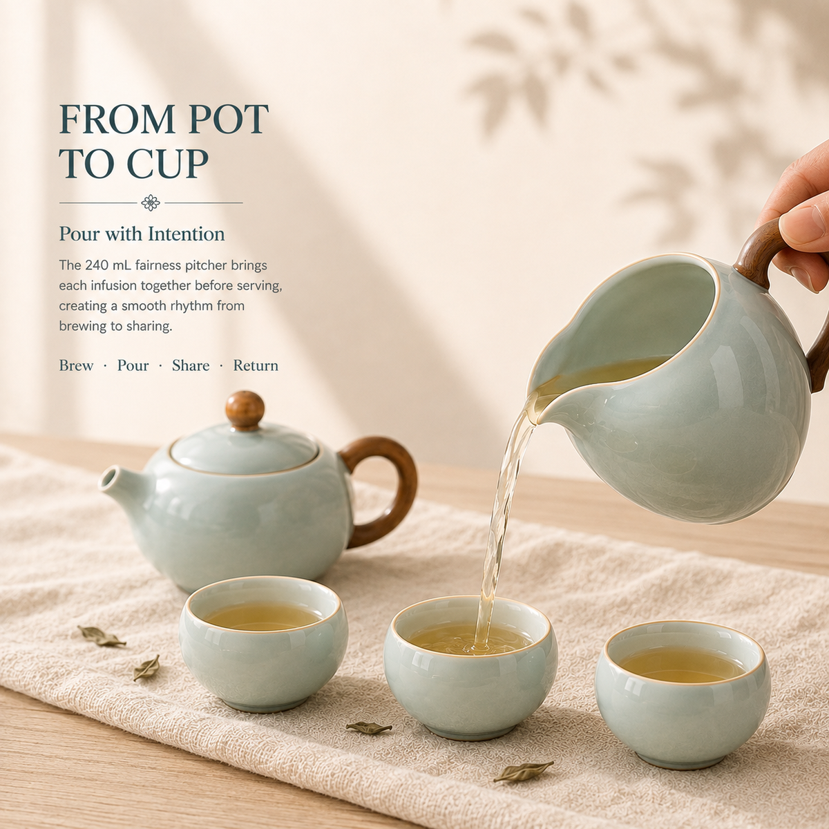 Celadon Serenity Porcelain Gongfu Tea Ceremony Set™