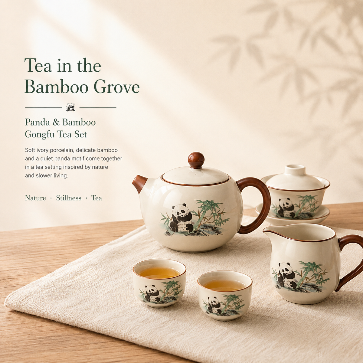 Panda &Bamboo Ru Ware Gongfu Tea Set – Complete Tea Set