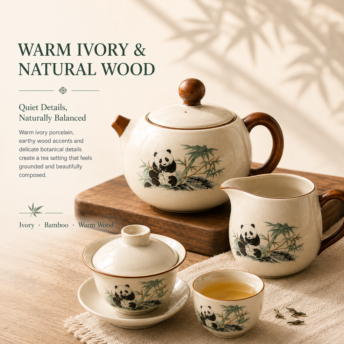 Panda &Bamboo Ru Ware Gongfu Tea Set – Complete Tea Set
