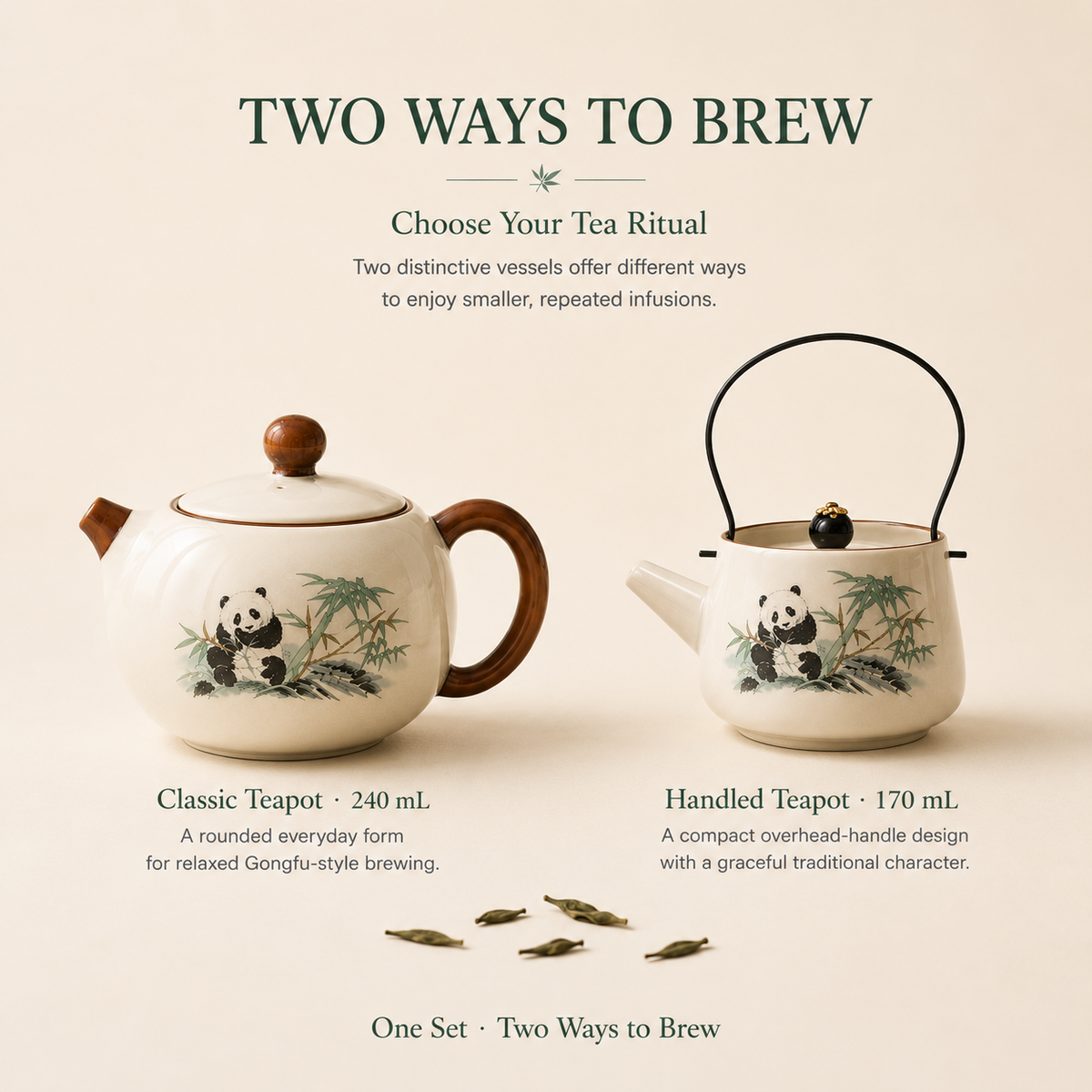 Panda &Bamboo Ru Ware Gongfu Tea Set – Complete Tea Set