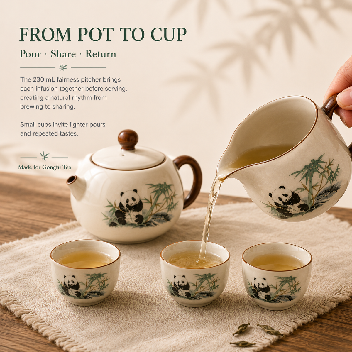 Panda &Bamboo Ru Ware Gongfu Tea Set – Complete Tea Set