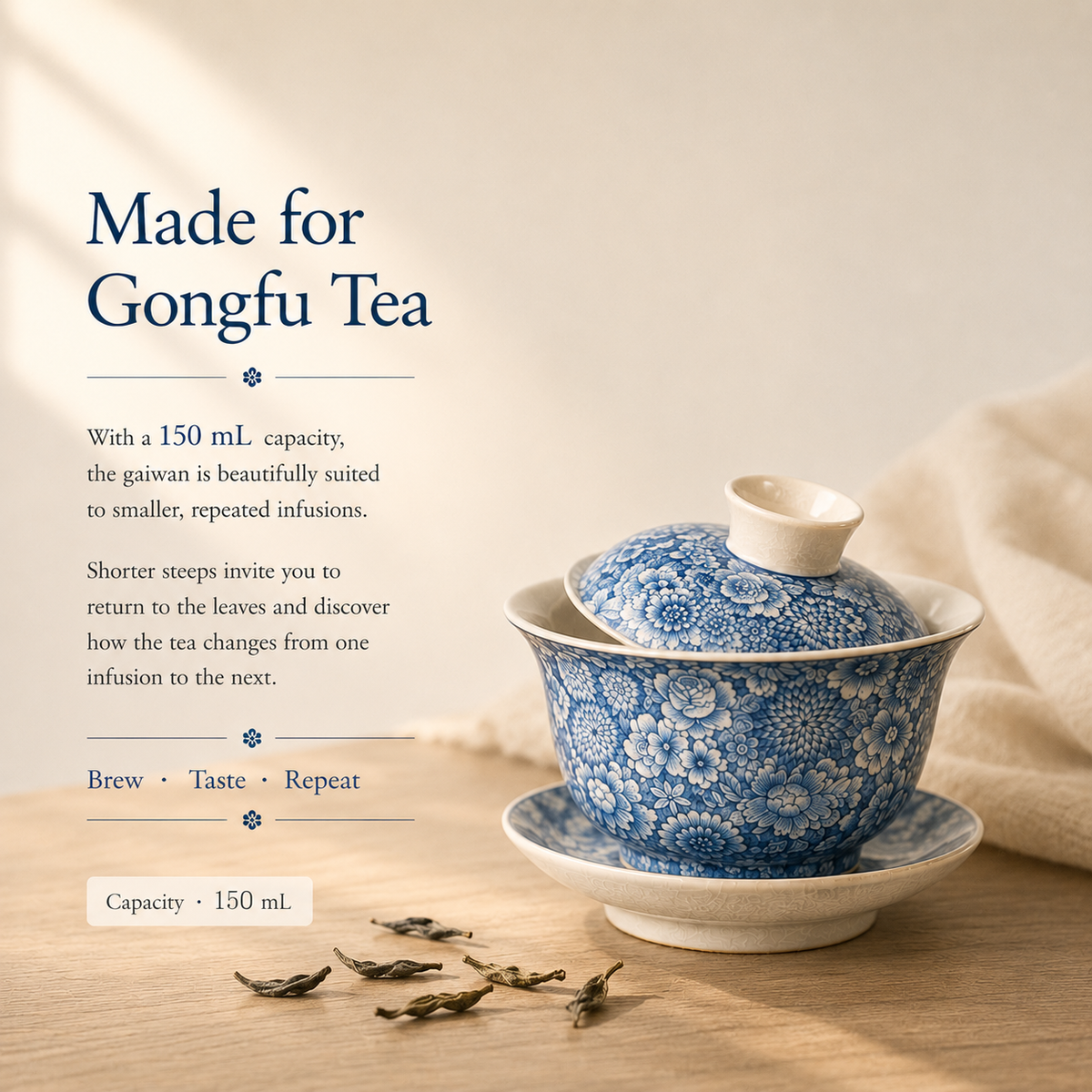 Blue Blossom Gaiwan – 150 mL