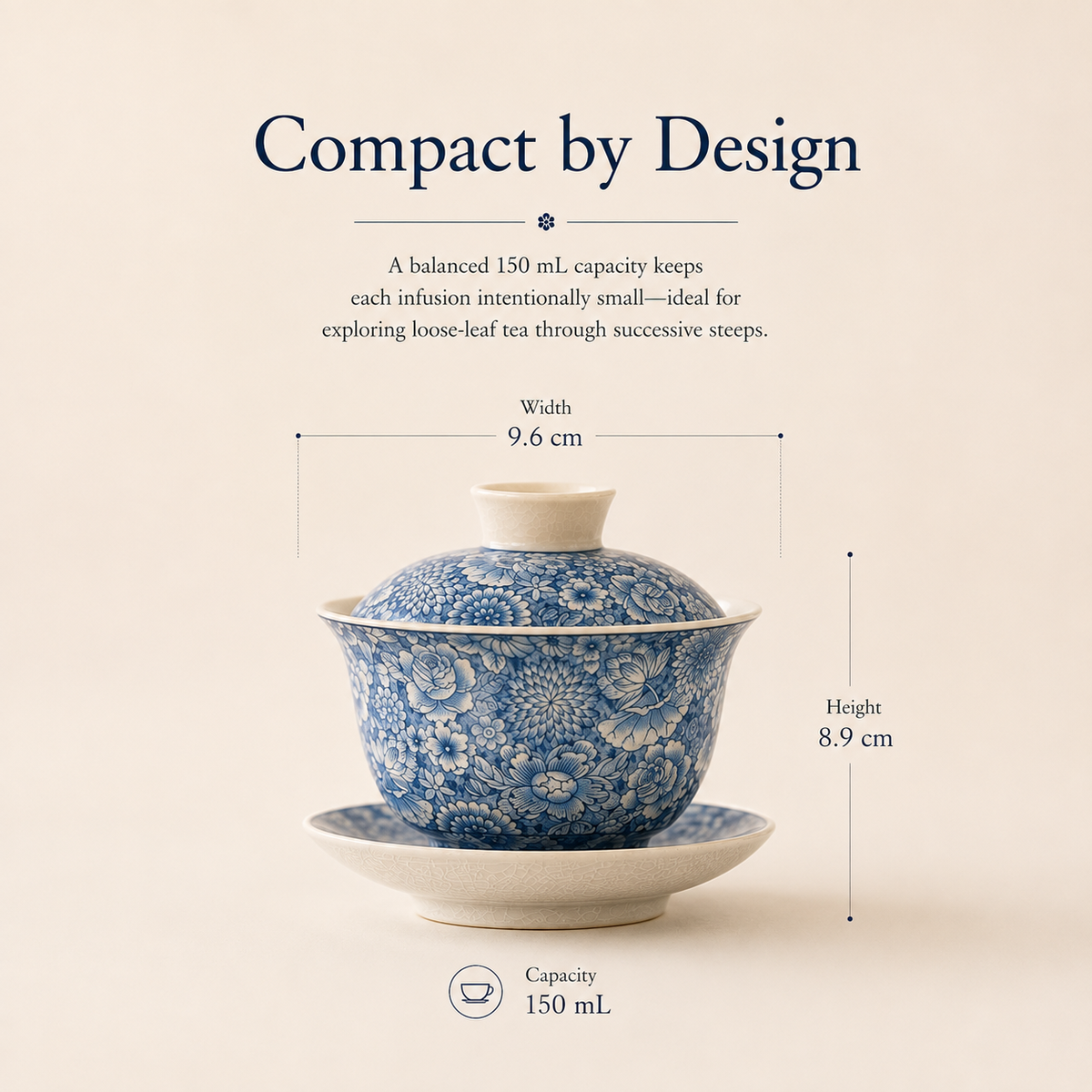 Blue Blossom Gaiwan – 150 mL
