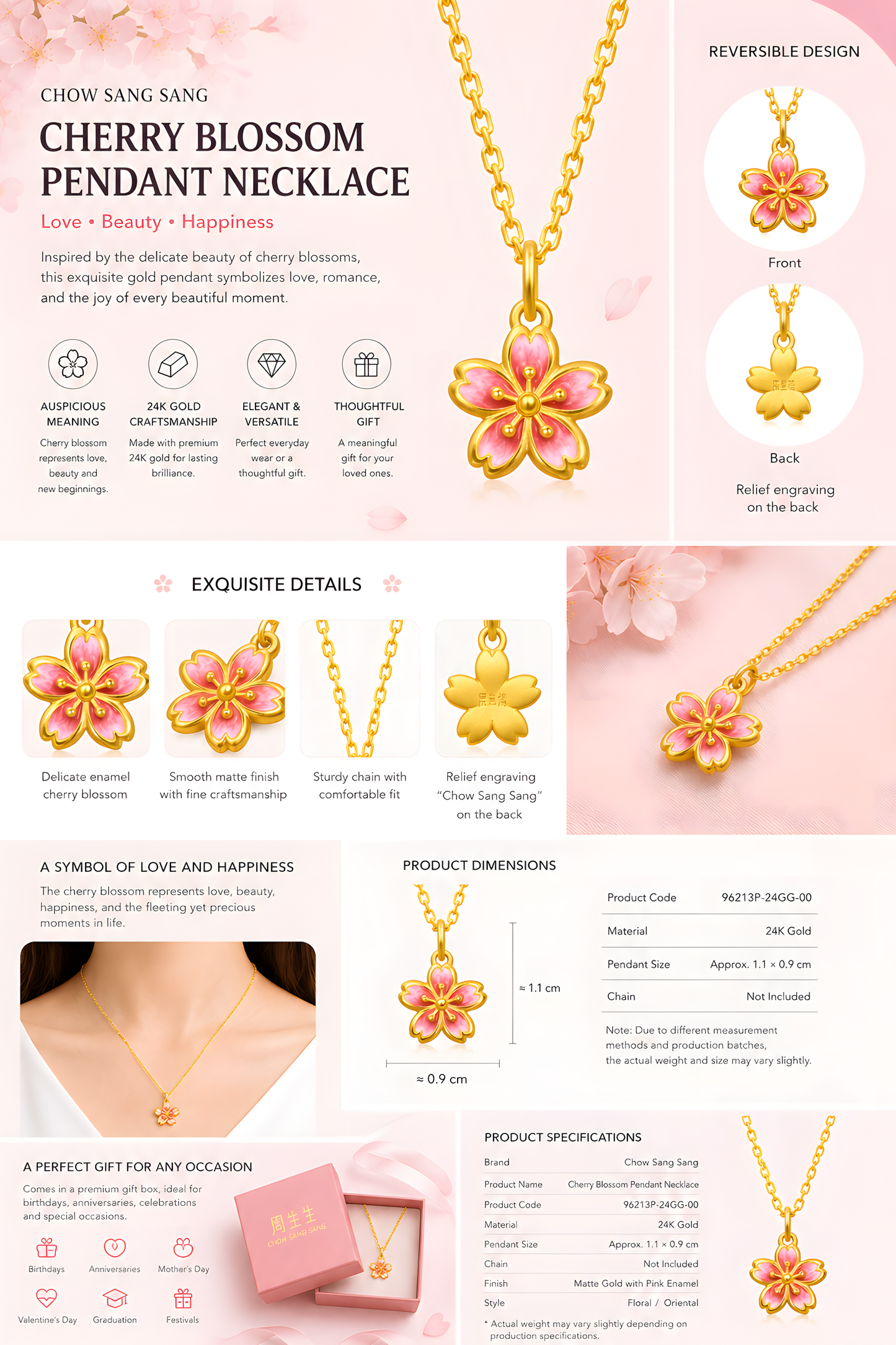 999 Pure Gold Peach Blossom Charm™ | Love, Beauty & New Beginnings