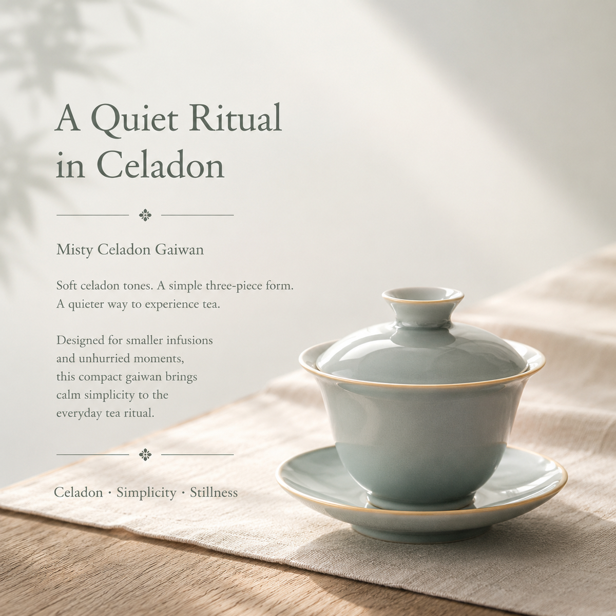 Misty Mountain Celadon Gaiwan – 100 mL