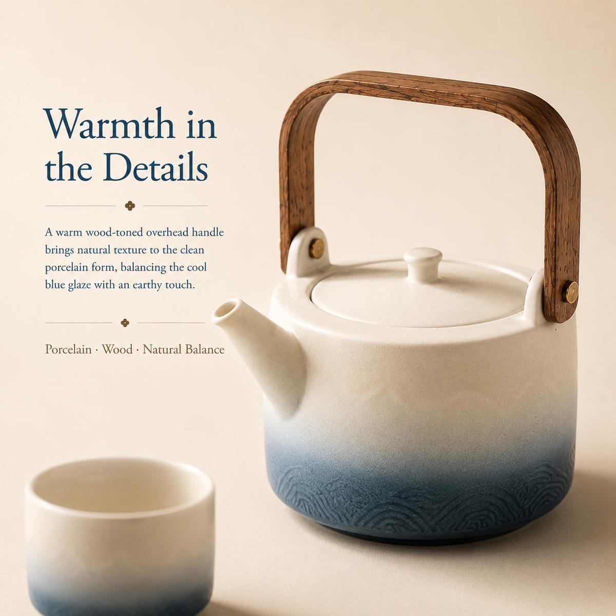 Canglan Gradient Tea Set – 700 mL Teapot & 4 Cups