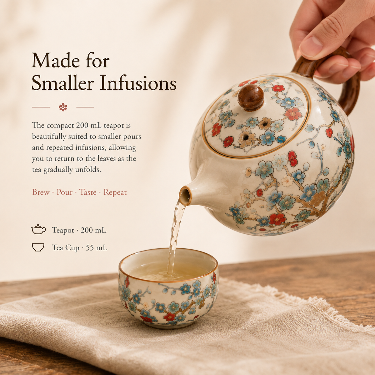 Plum Blossom Ru Ware Tea Set – A Quiet Tea Ritual for Two