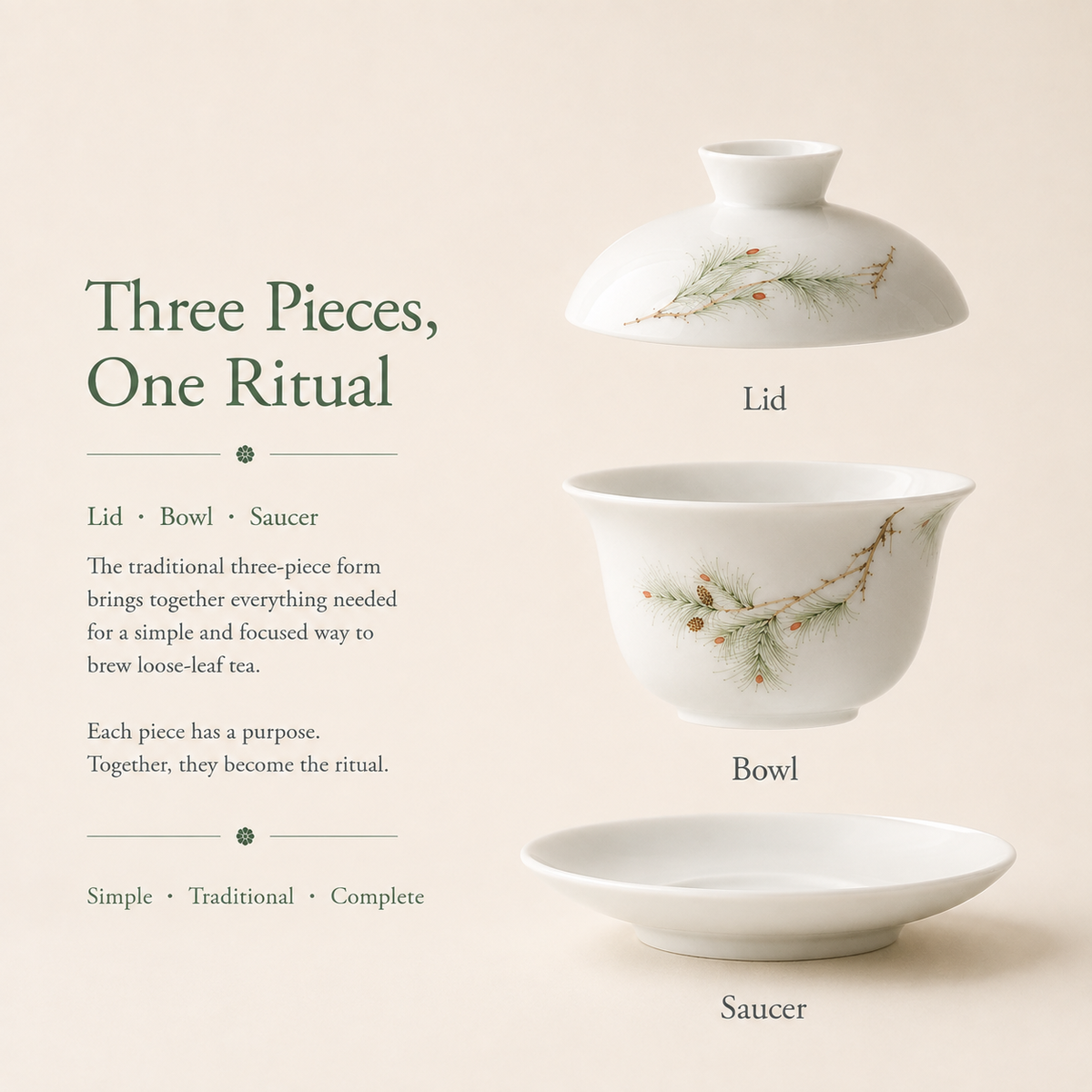 Pine Branch Gaiwan – 125 mL