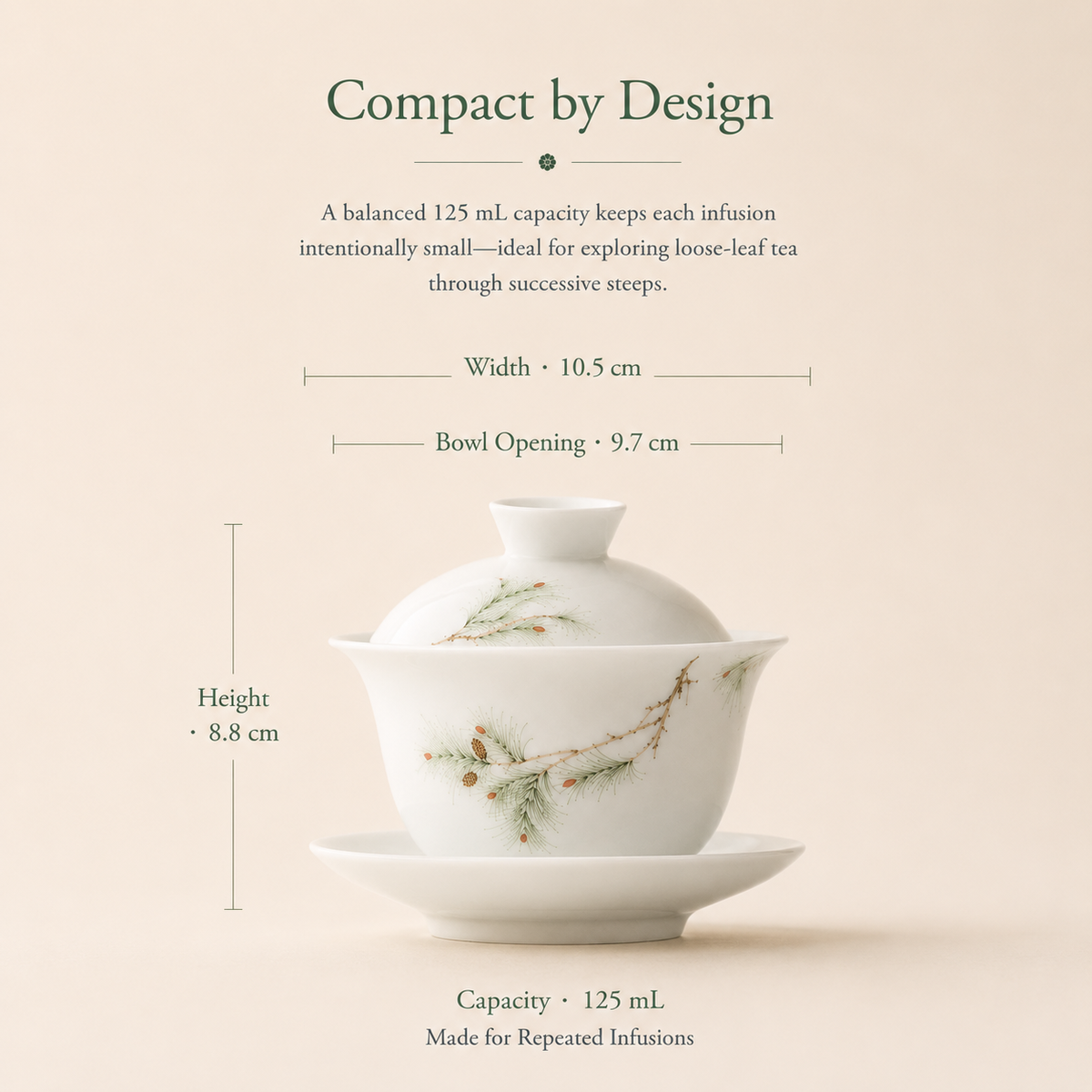Pine Branch Gaiwan – 125 mL