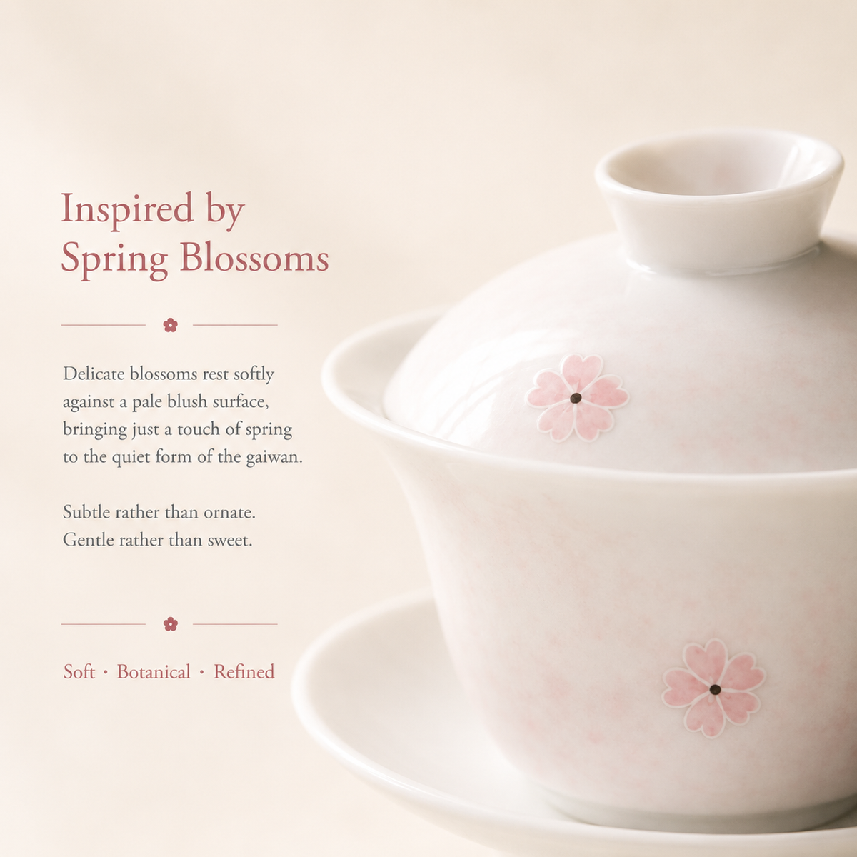 Blush Cherry Blossom Gaiwan – 165 mL
