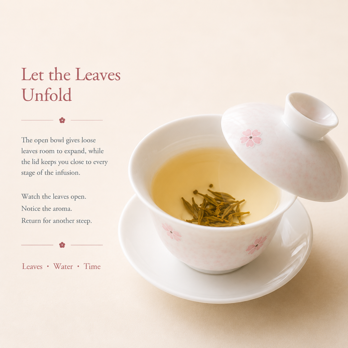 Blush Cherry Blossom Gaiwan – 165 mL