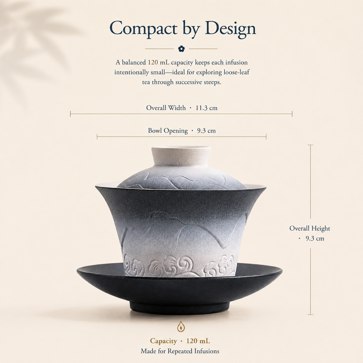 Mountains & Sea Gradient Gaiwan – 120 mL