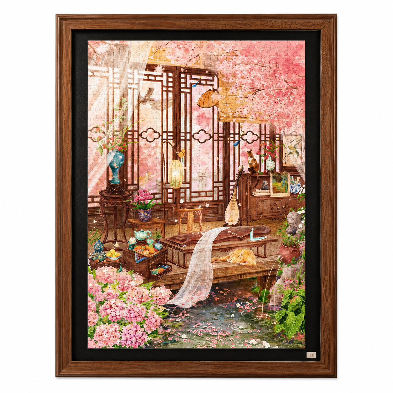 Chinese Classical Healing Jigsaw Puzzle – Oriental Zen Room, Guqin Art Puzzle, Chinese Aesthetic Wall Decor & Mindfulness Gift For Adults
