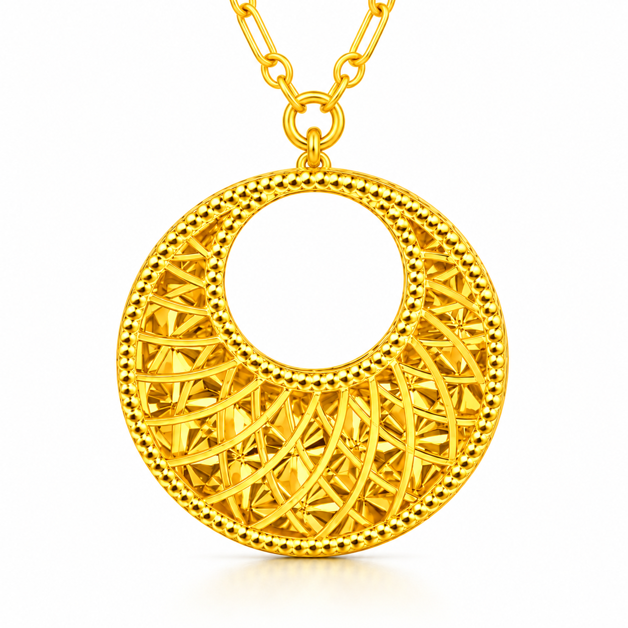999 Pure Gold Crescent Moon Pendant Necklace™ | Symbol of Hope & New Beginnings