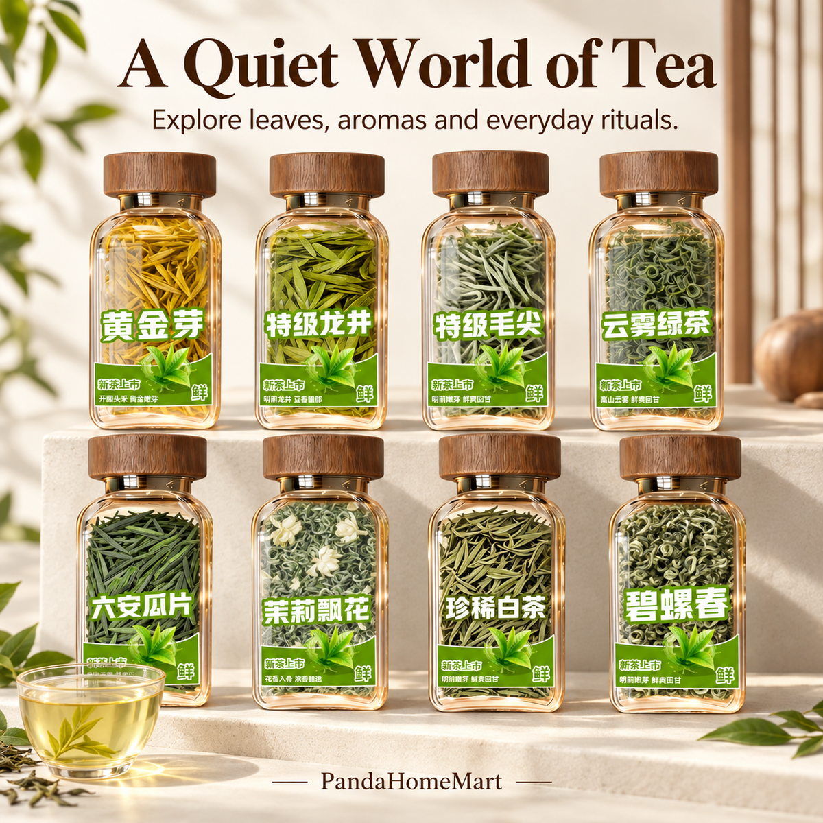 Premium Chinese Tea Discovery Collection – 8 Varieties · 141 g
