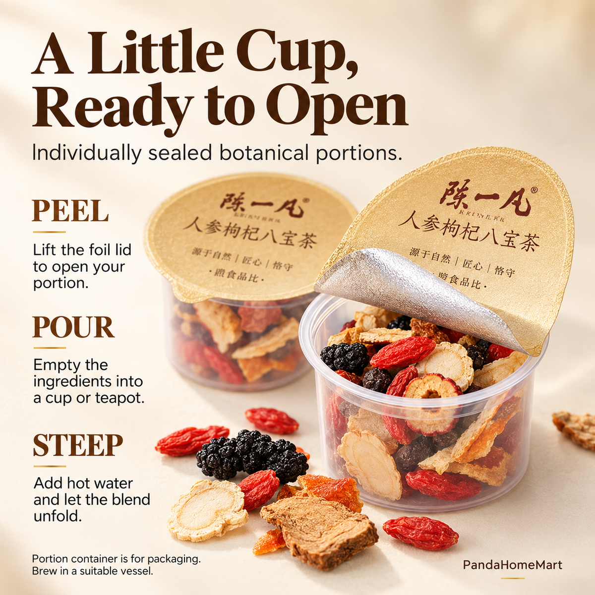 Ginseng Eight Treasure Tea Pods™ — 30 Pods