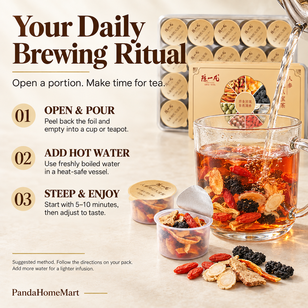 Ginseng Eight Treasure Tea Pods™ — 30 Pods