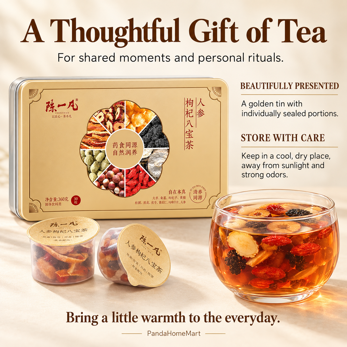 Ginseng Eight Treasure Tea Pods™ — 30 Pods