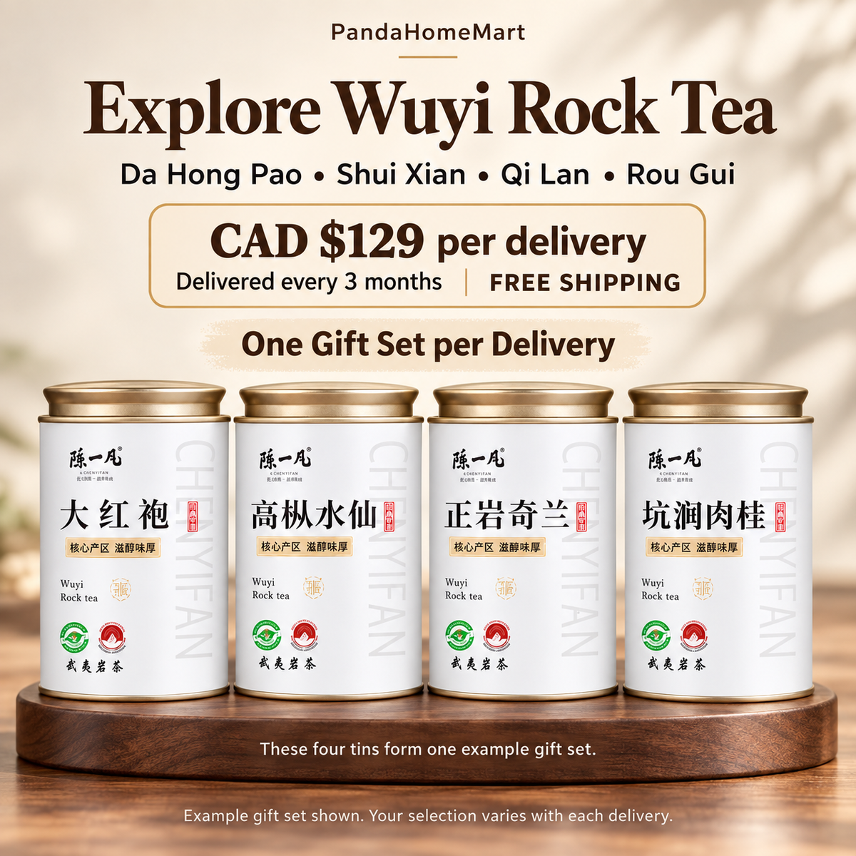 Mystery Tea Gift Box Subscription CAD $129 every 3 months
