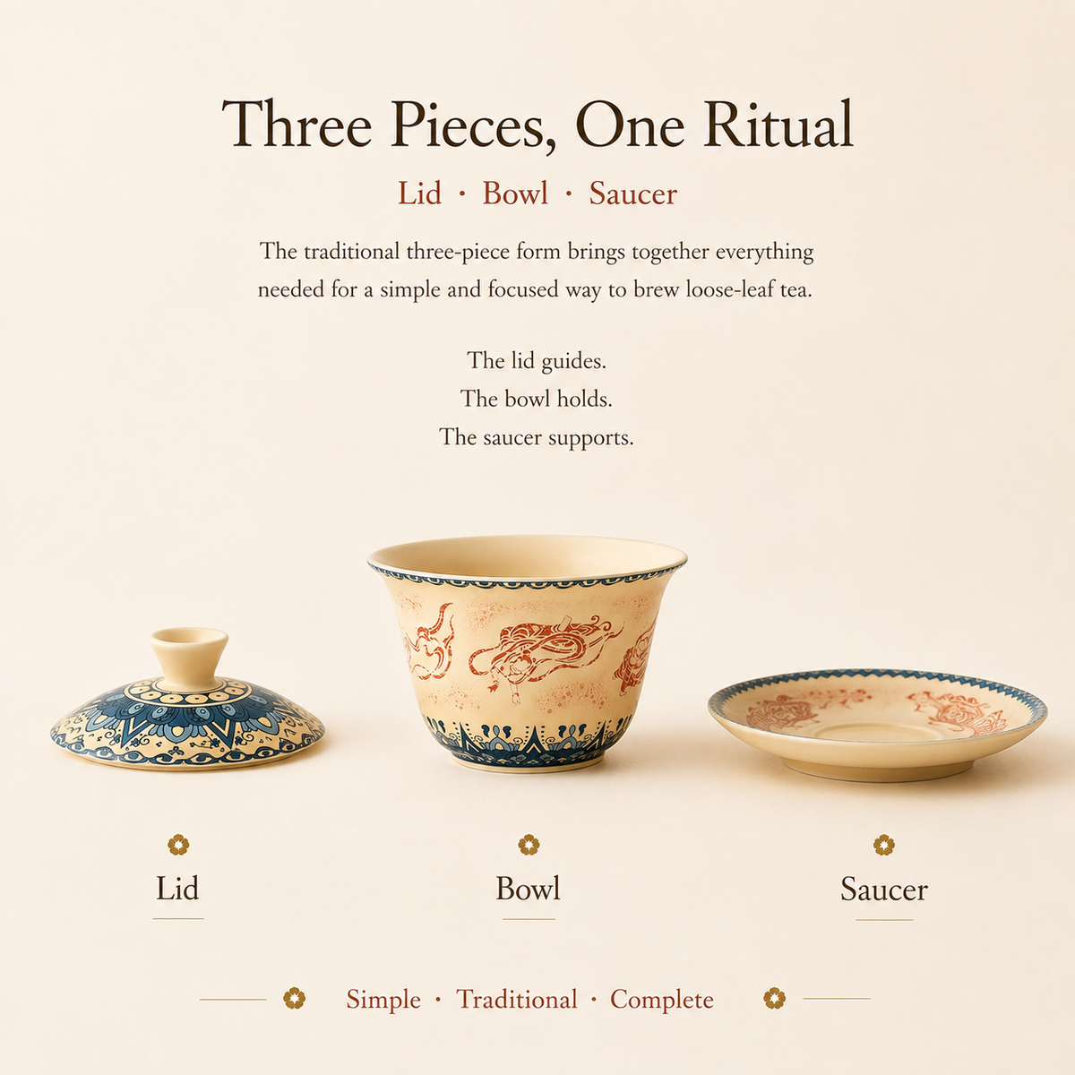 Dunhuang-Inspired Flying Apsara Gaiwan – Kiln-Glazed
