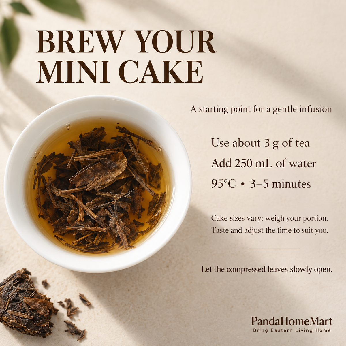 2015 Aged Shou Mei Mini White Tea Cakes – 250 g