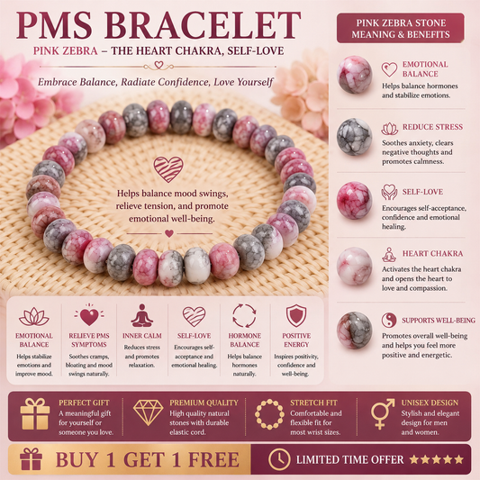 PMS Balance Bracelet™ | Self-Care Crystal Bracelet for Emotional Harmony
