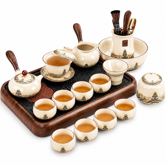 Mountain Serenity Chinese Tea Ceremony Set™ | Premium Ceramic Gongfu Tea Set