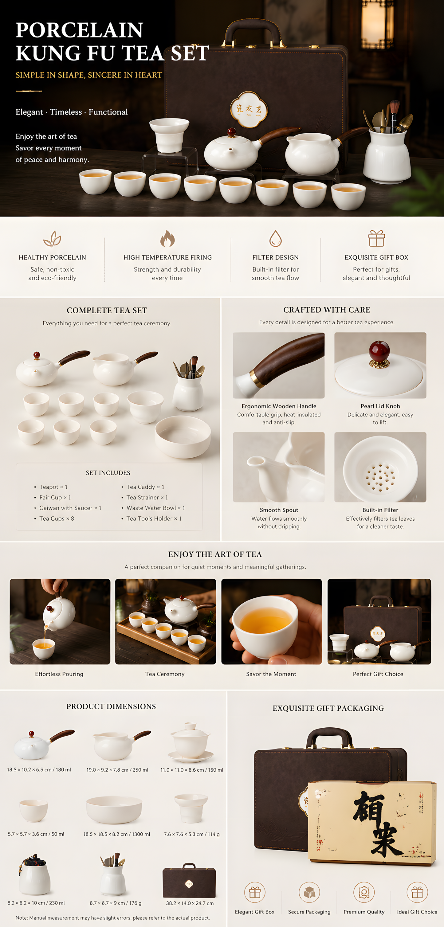 Complete Chinese Gong Fu Tea Set™ – Luxury Ceramic Tea Ceremony Gift Collection