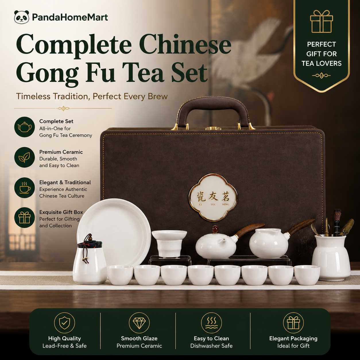 Complete Chinese Gong Fu Tea Set™ – Luxury Ceramic Tea Ceremony Gift Collection