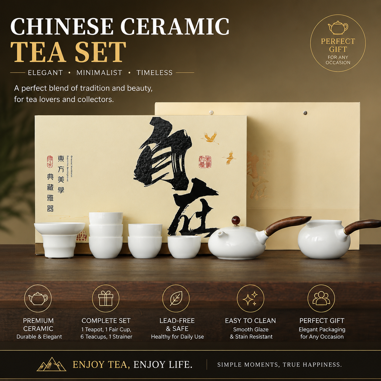 Oriental Elegance Ceramic Tea Set™ – Traditional Chinese Tea Ceremony Gift Collection