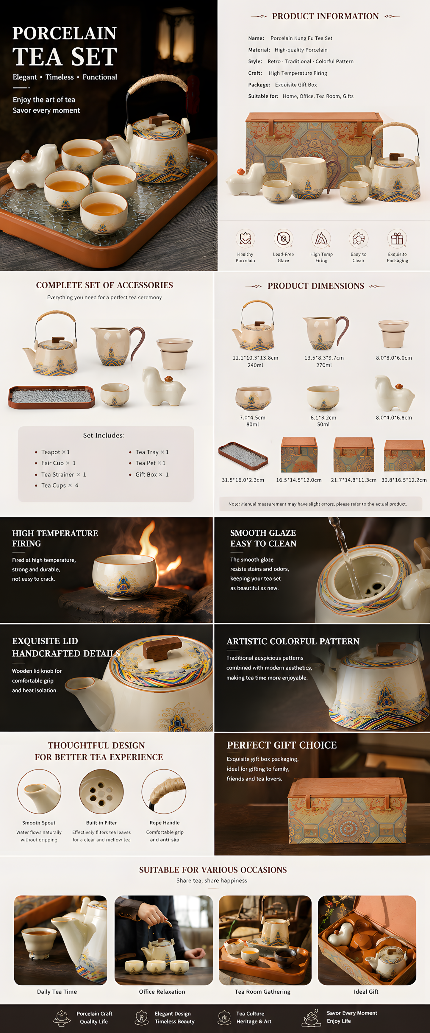 Harmony Landscape Ceramic Tea Set™ – Traditional Chinese Teapot & Cup Gift Collection