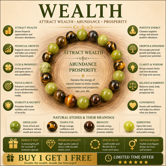 Wealth Abundance Bracelet™ | Crystal Bracelet for Prosperity & Success