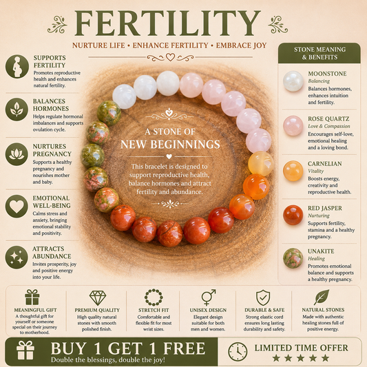 Fertility Harmony Bracelet™ | Crystal Wellness Bracelet for Balance & New Beginnings