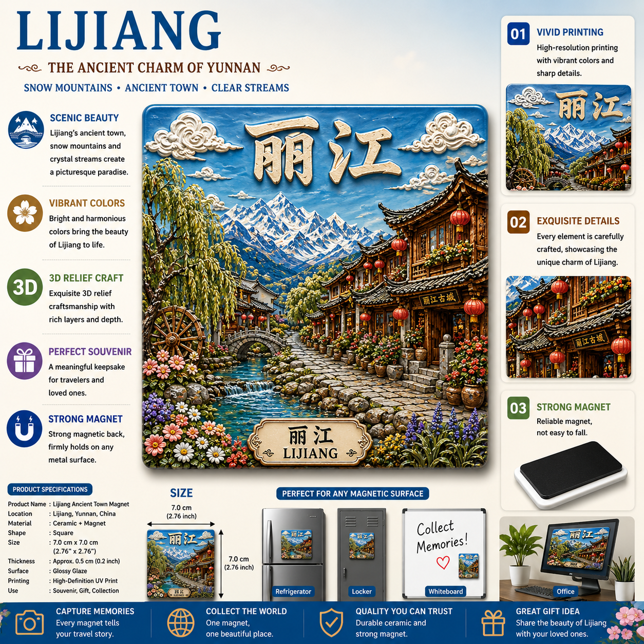 Lijiang Ancient Town Serenity Magnet