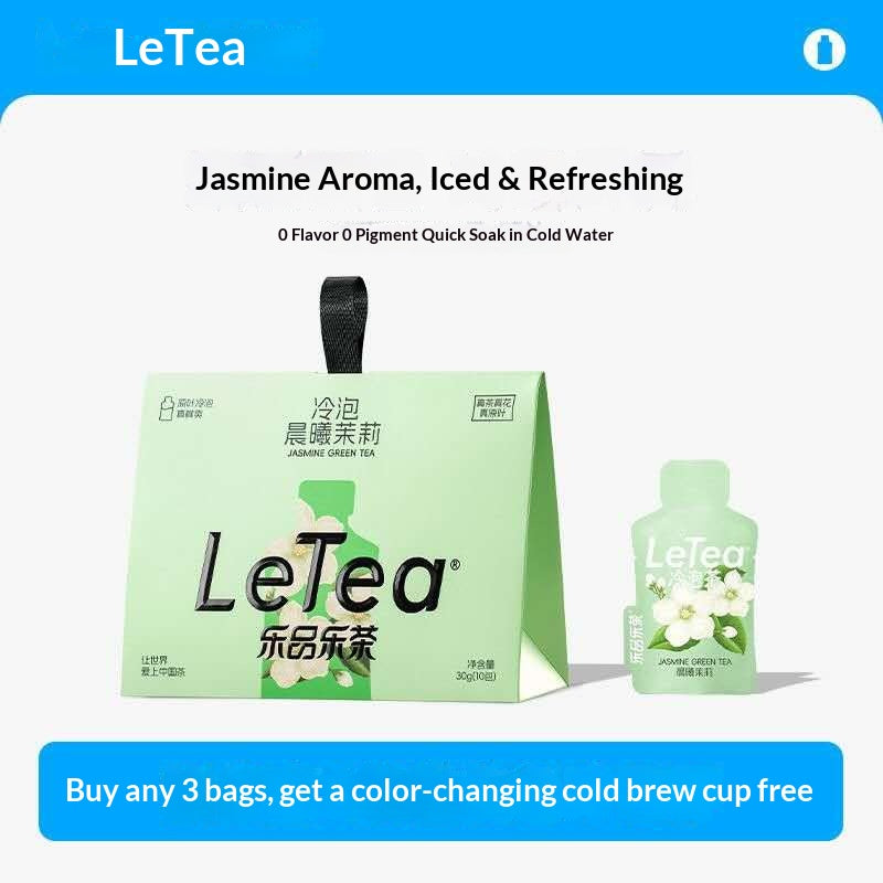 LeTea 30-Pack Cold Brew Tea Variety Set – Jasmine, Matcha & Original Leaf Wellness Tea Collection with Free Color-Changing Bottle (Copy)