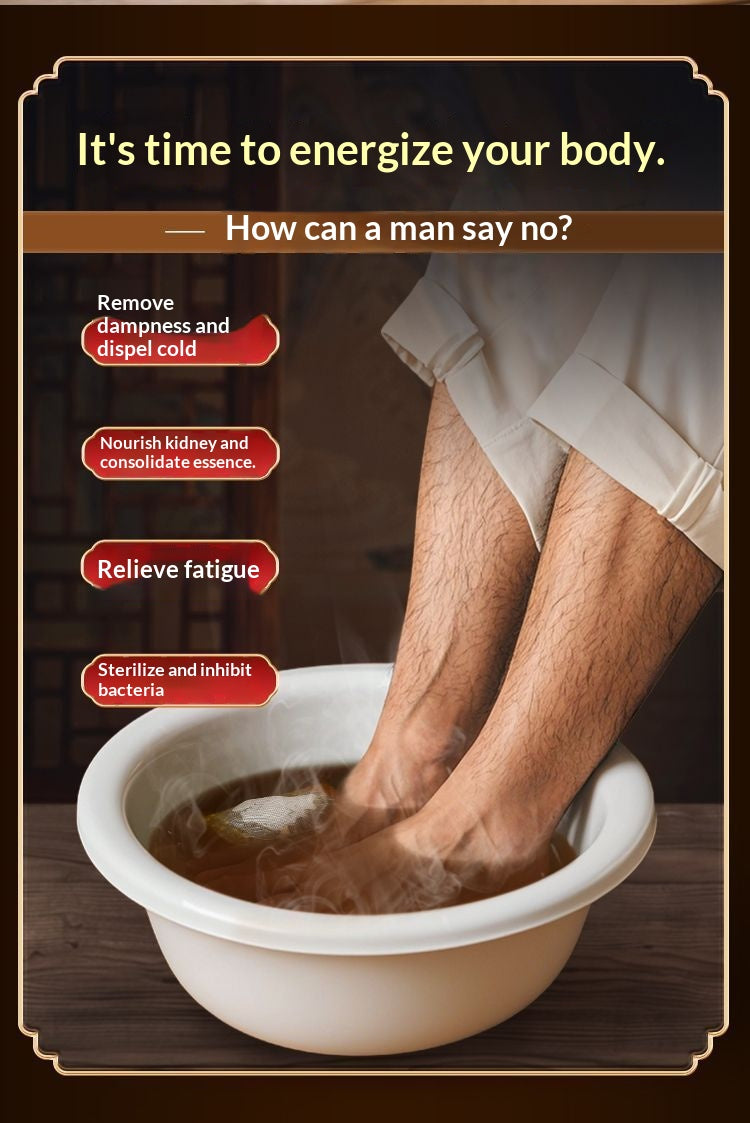 Men’s Herbal Foot Soak Bags – Traditional Chinese Foot Bath for Relaxation, Warmth & Daily Wellness | Oriental Home Spa Ritual for Men