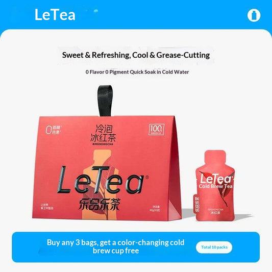 LeTea Cold Brew Black Tea – Smooth Chinese Black Tea | Refreshing Oriental Wellness Tea for Daily Hydration