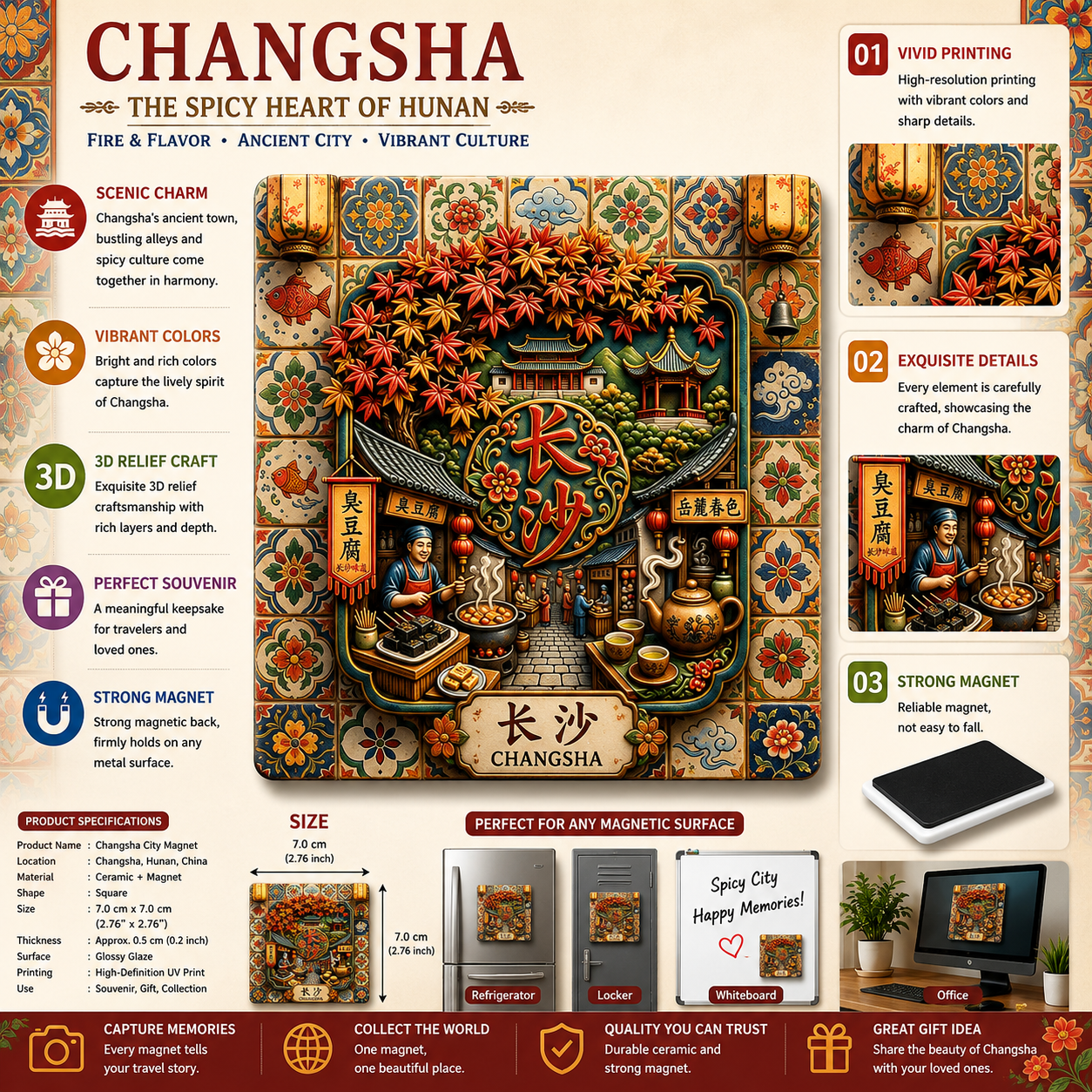 Changsha Fire & Tea Culture Magnet
