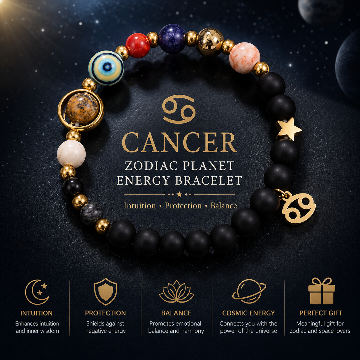 Cosmic Harmony Solar System Bracelet™ | Celestial Planet Inspired Bracelet