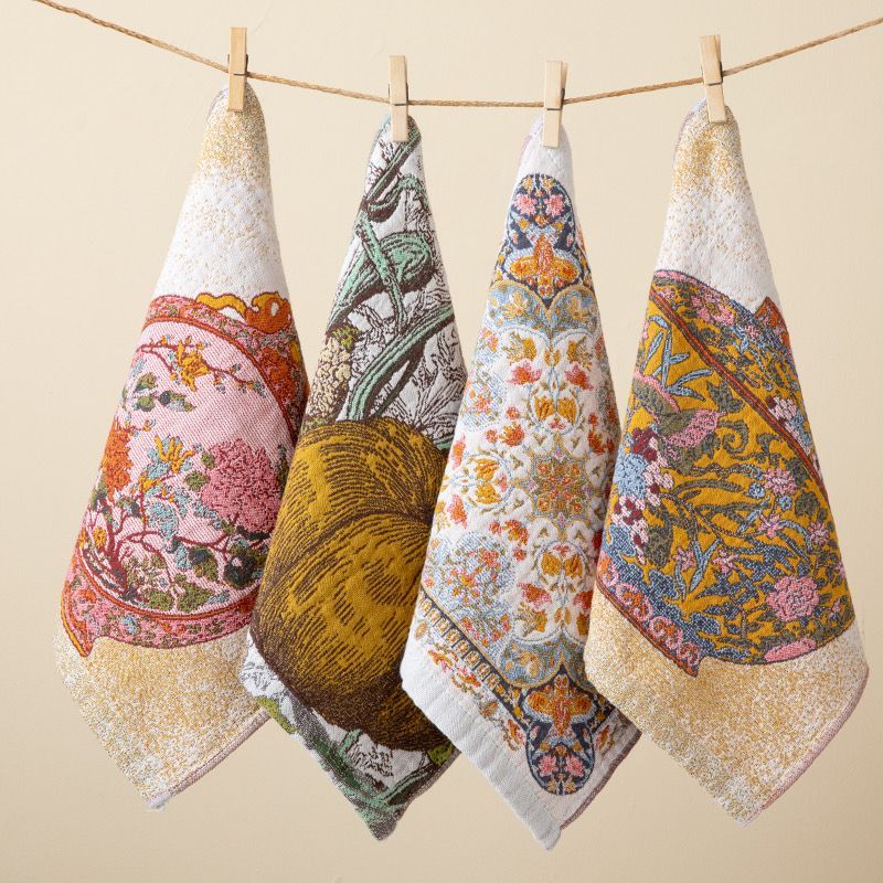 Chinese Floral Cotton Hand Towel – Oriental Style Soft Absorbent Cotton Washcloth