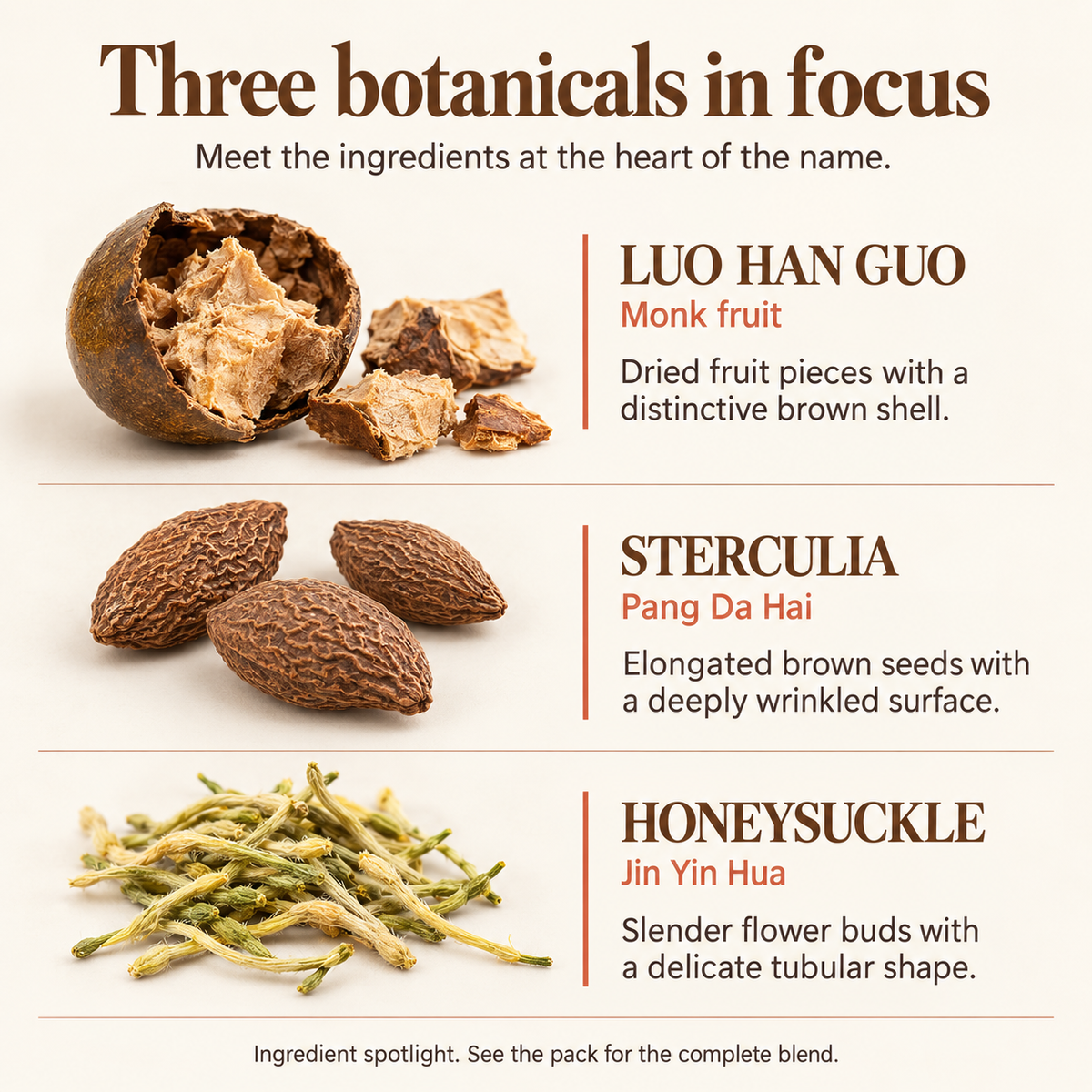 Luo Han Guo, Sterculia & Honeysuckle Tea Pods™ — 30 Pods