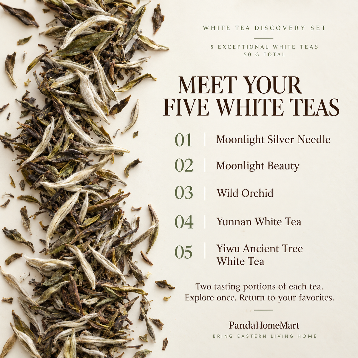 Chinese White Tea Tasting Collection – 50 g