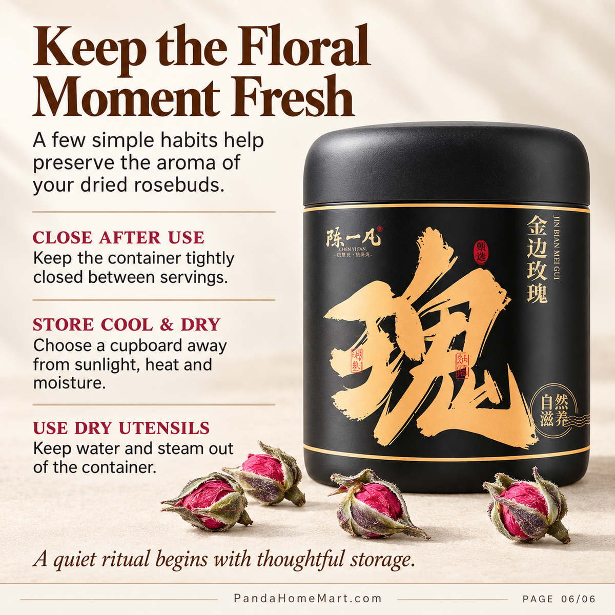 Jin Bian Mei Gui Dried Rose Buds Traditional Floral Tea