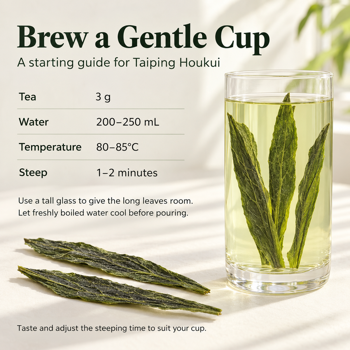 Premium Grade Taiping Houkui Green Tea™ – 100g - Everyday Collection