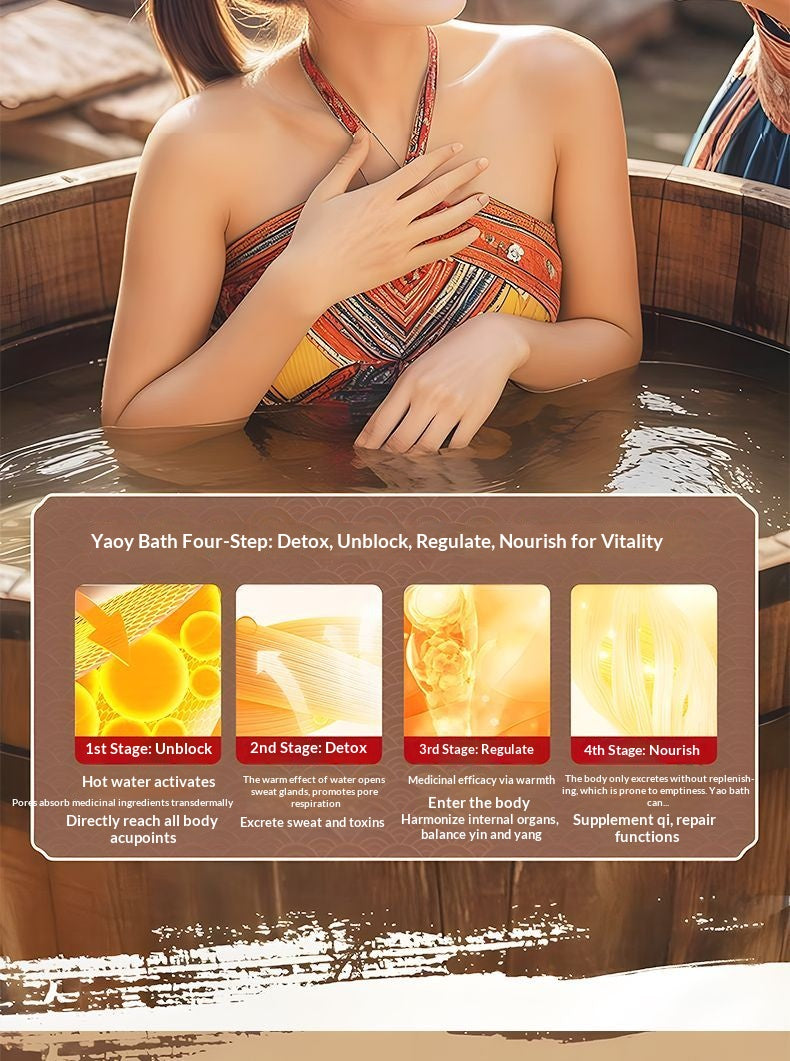 Authentic Yao Herbal Bath Soak – Traditional Chinese Herbal Wellness Bath for Relaxation, Warmth & Detox | Oriental Home Spa Ritual