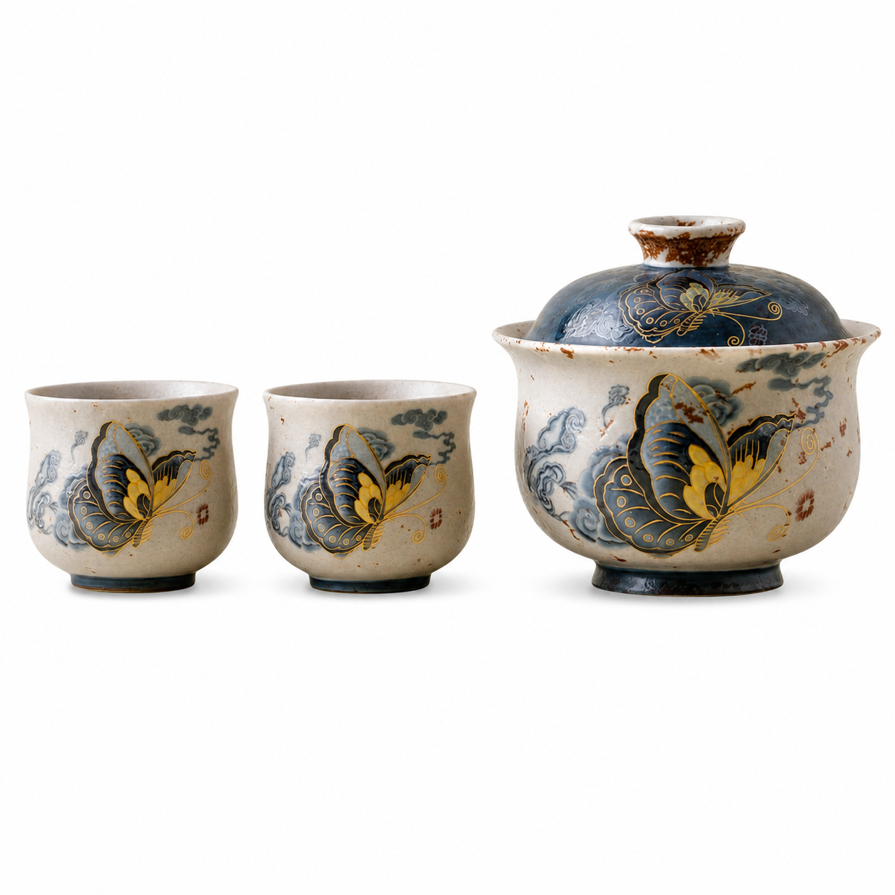 Butterfly Porcelain Gaiwan Tea Set™