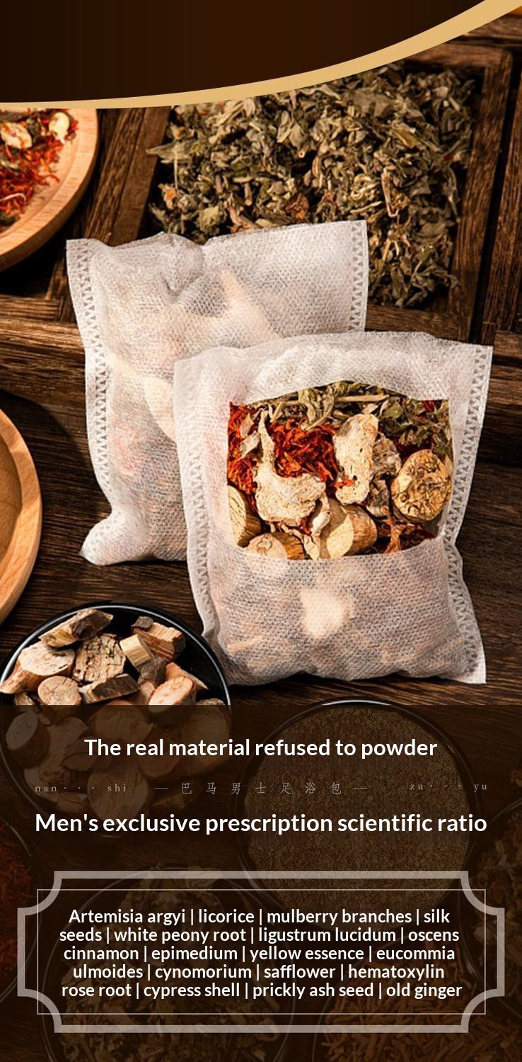 Men’s Herbal Foot Soak Bags – Traditional Chinese Foot Bath for Relaxation, Warmth & Daily Wellness | Oriental Home Spa Ritual for Men