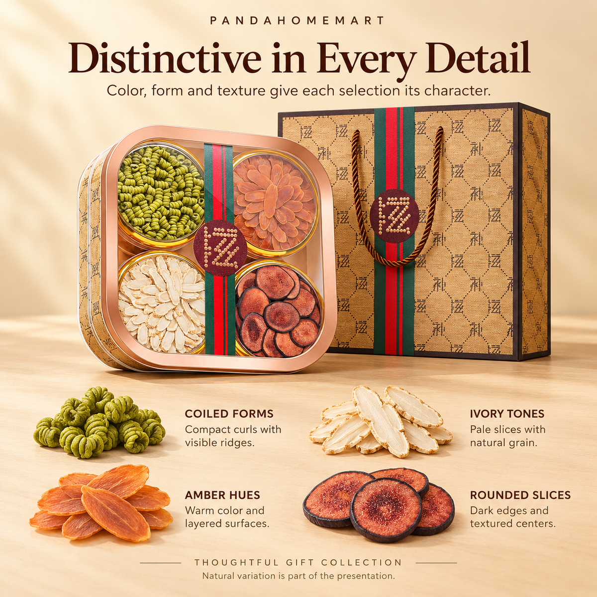 American Ginseng · Deer Antler Velvet · Dendrobium · Red Ginseng Gift Set – 120 g