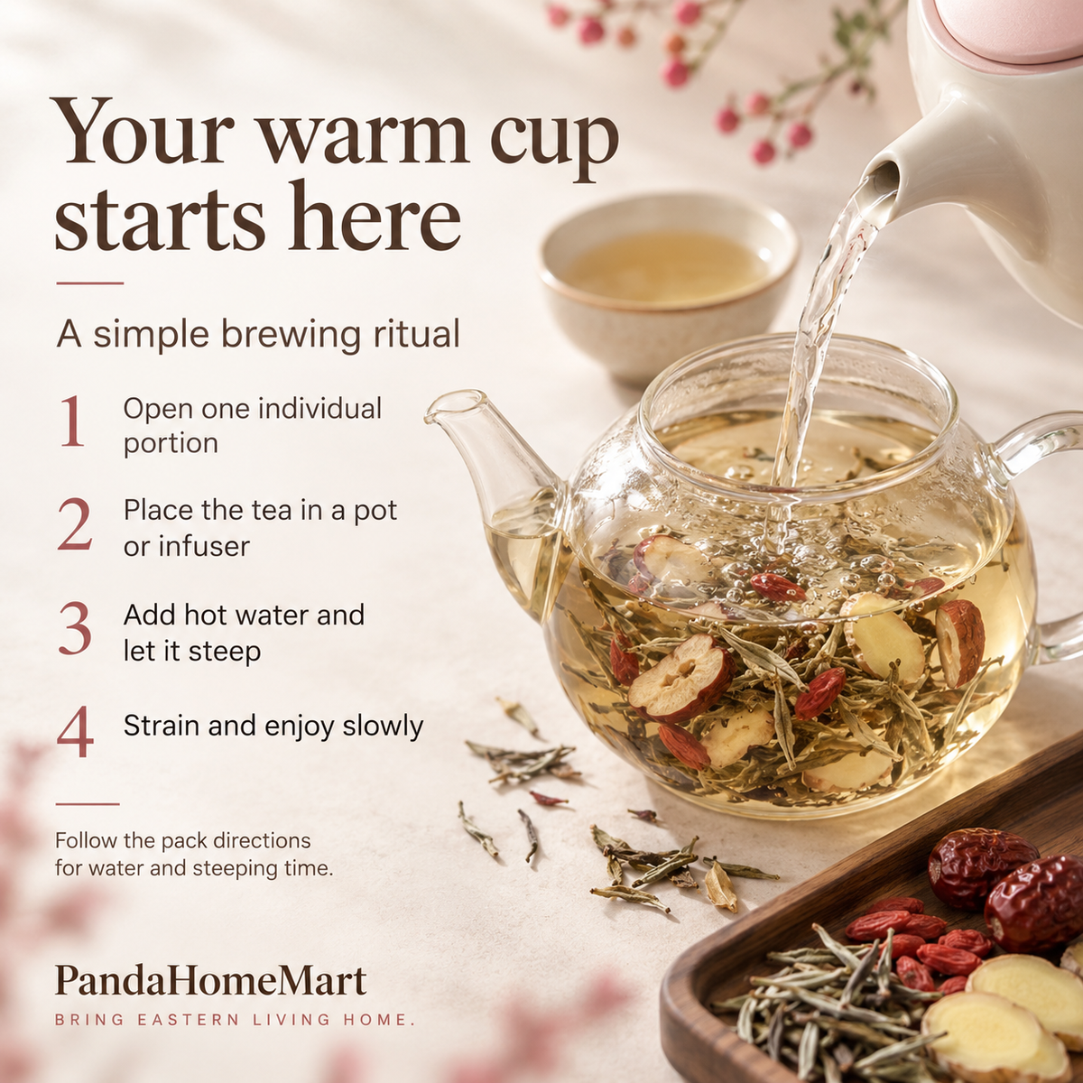Ginger Jujube & Goji Shou Mei White Tea Sample – 63 g