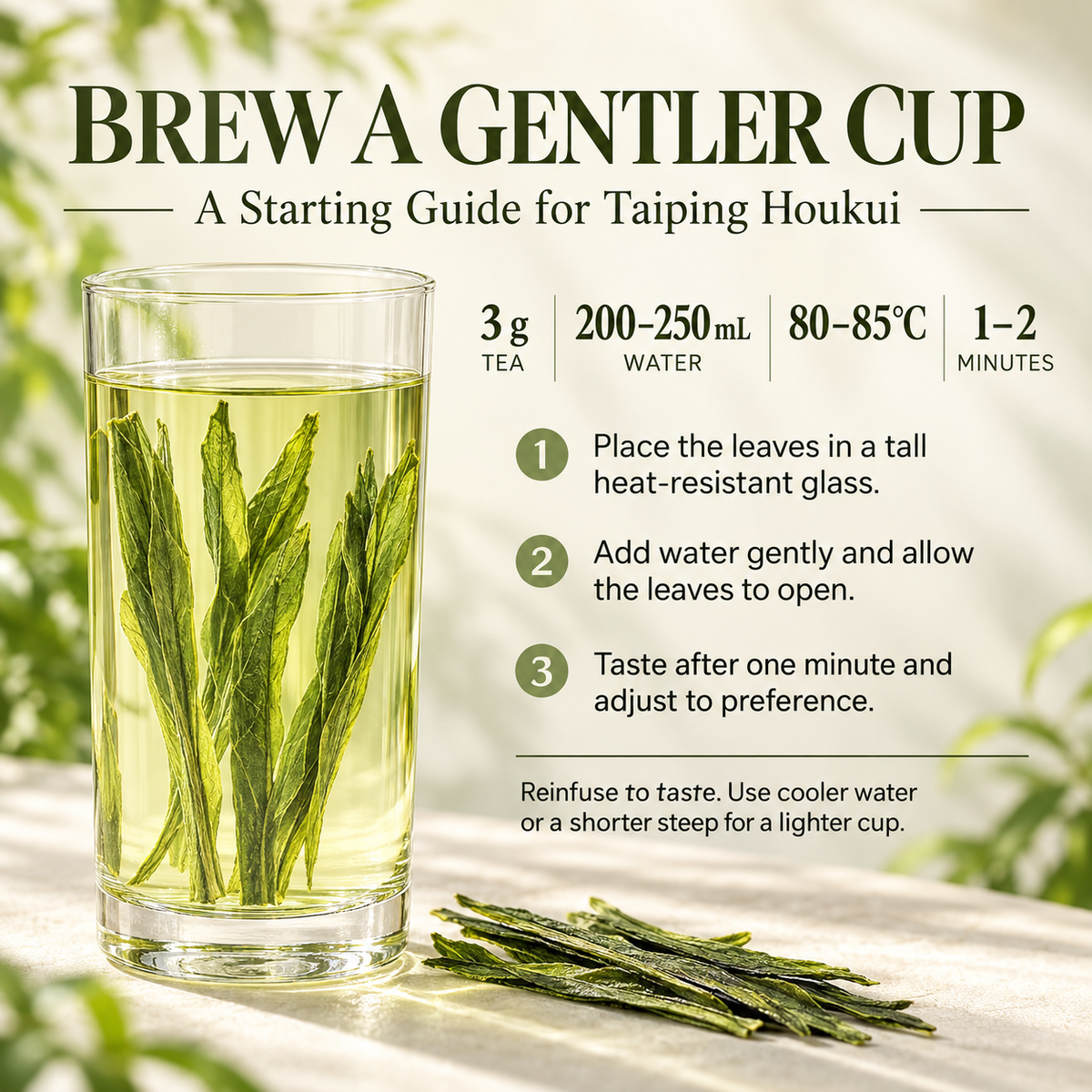 Premium Pre-Grain Rain Taiping Houkui Green Tea Gift Set™ – 100g